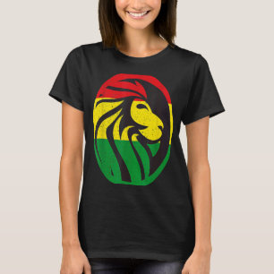 T-shirt Rastafari Tête Lion Jamaïque Souvenir Rasta Roots