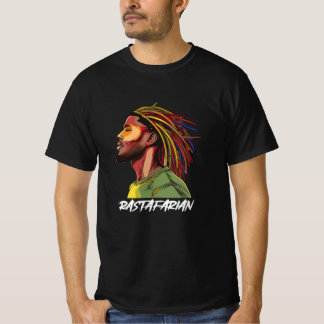 T-shirt Rastafarian aux cheveux dérapants colorés