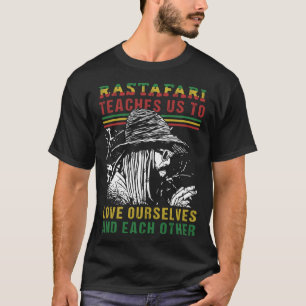 T-shirt Rastaman dreadlock Drapeau Éthiopien Rastafarien D