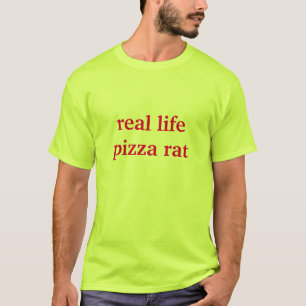 T-shirt rat à pizza de la vie réelle