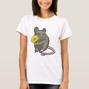 T-shirt Rat avec fleurs jaunes