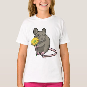 T-shirt Rat avec fleurs jaunes