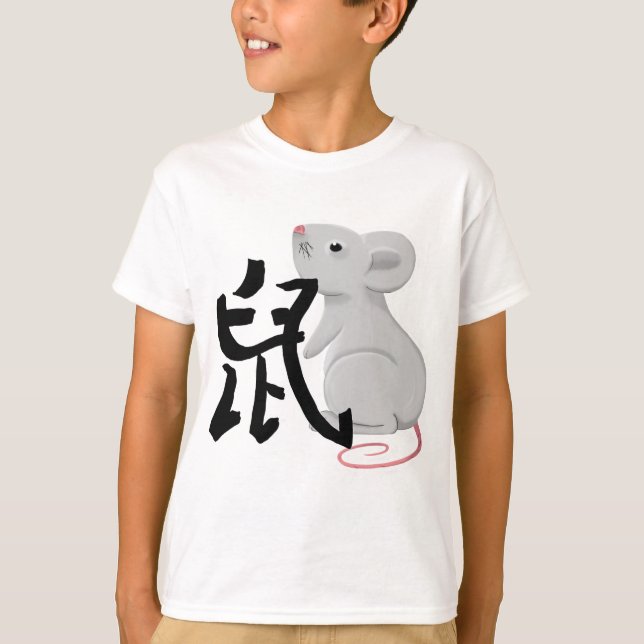 T-shirt rat avec le caractère (Devant)