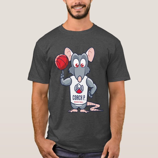 T-shirt Rat de gymnase de basket-ball du car P - gris (Devant)