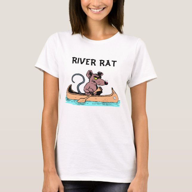 T-SHIRT RAT DE RIVIÈRE DANS LE CANOË (Devant)