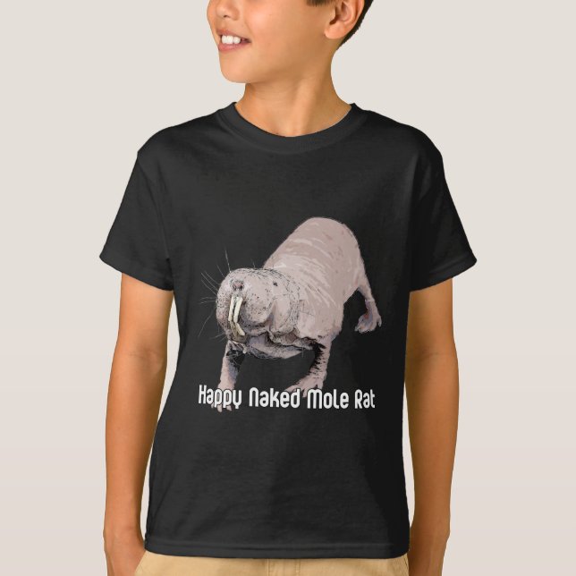 T-shirt Rat de taupe heureux de Nekid (Devant)