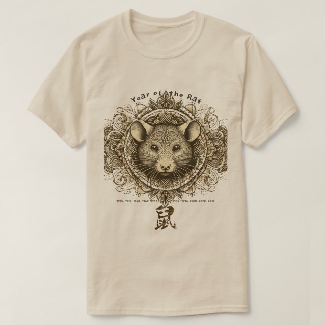 T-Shirt "Rat du zodiaque chinois" (Design devant)