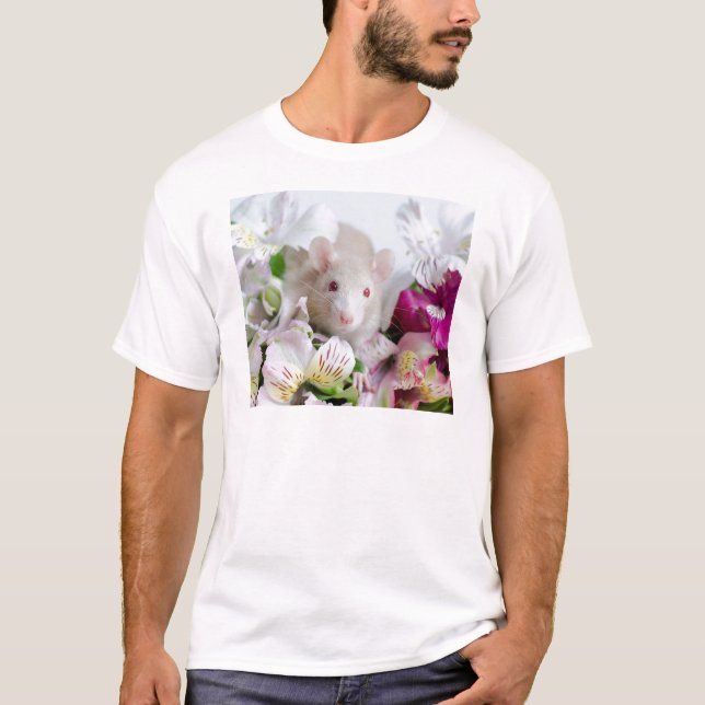 T-shirt Rat en fleurs (Devant)