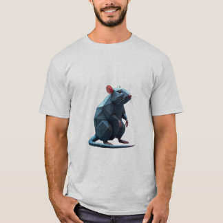 T-shirt Rat géométrique