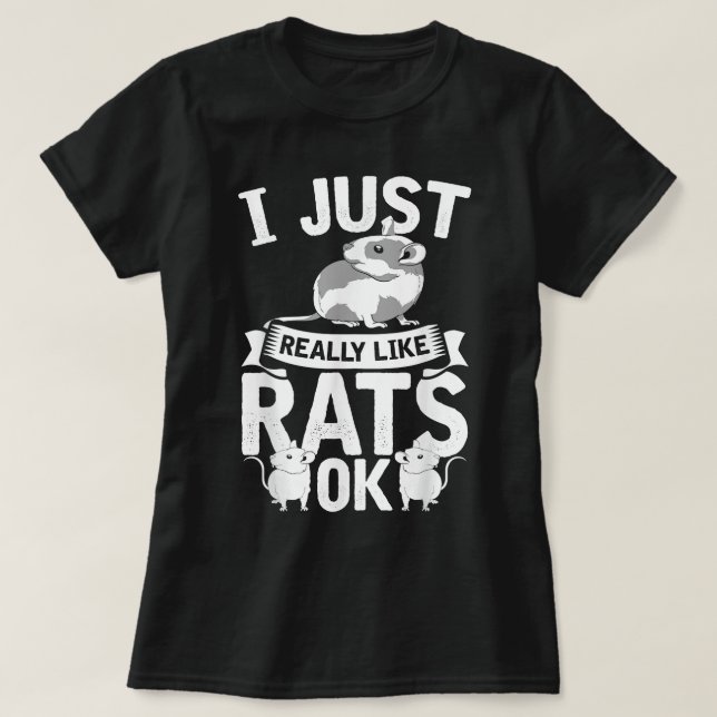 T-shirt Rat Maman Rats Aime Femmes Filles (Design devant)