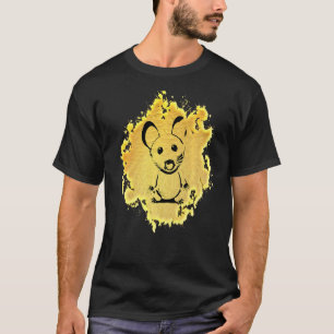 T-shirt Rat Motif Cute Rat À La Main Rodent Fromage Anima