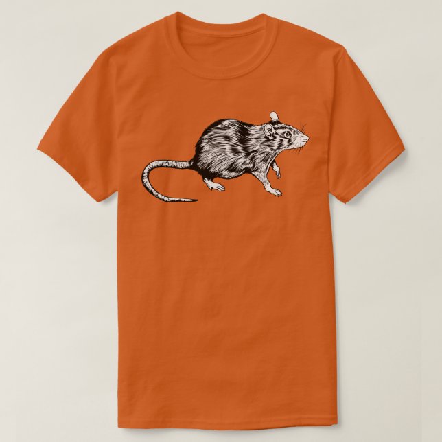 T-shirt Rat noir et blanc (Design devant)