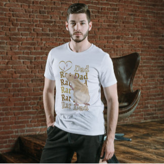 T-shirt Rat Papa Pawprints on Heart