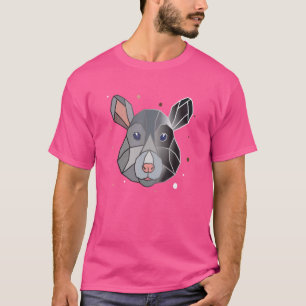 T-shirt Rat Polygone animal Abstrait forme géométrique Art