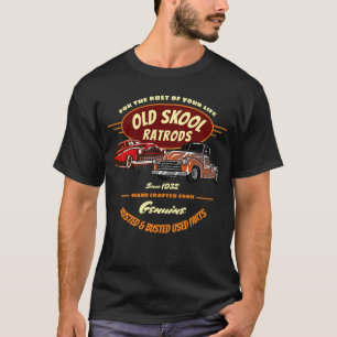 T-shirt Rat Rods Old Skool Cool Vintage Vieux Camion