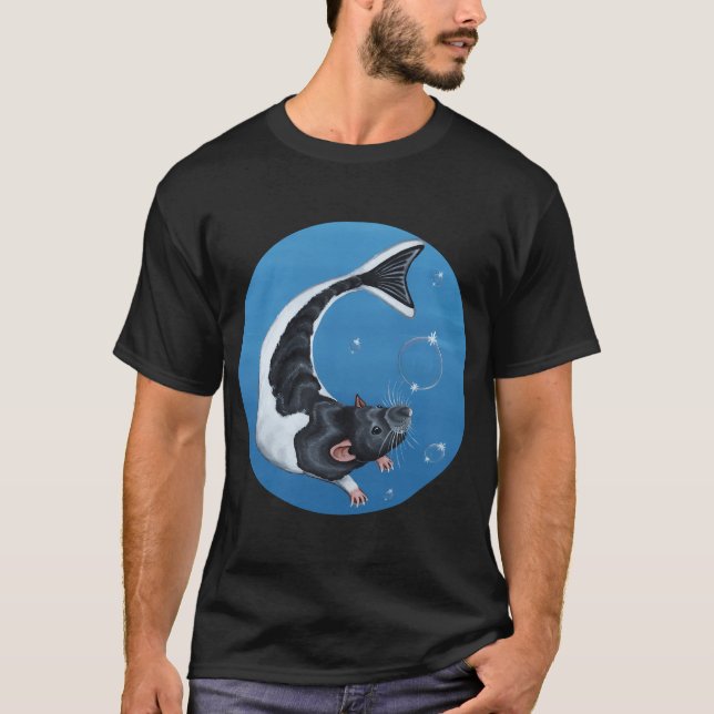 T-shirt Rat sirène avec Bulles (Devant)
