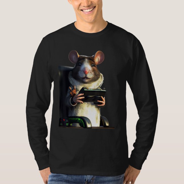 T-shirt Rat souris artwork avec contrôleur de jeu (Devant)