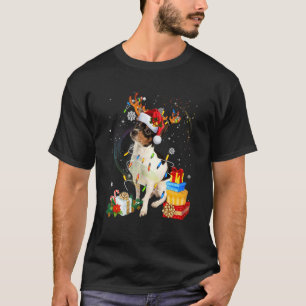 T-shirt Rat Terrier Arbre de Noël Lumière Pyjama Chien Xma