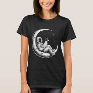 T-shirt Rat Terrier Astronaut Galaxy Moon Amoureux de les