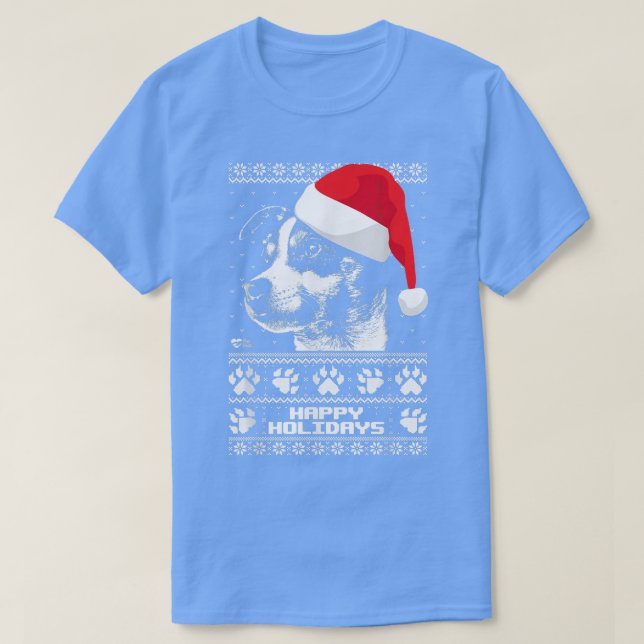 T-shirt Rat Terrier Cute Joyeuses Fêtes Noël (Design devant)
