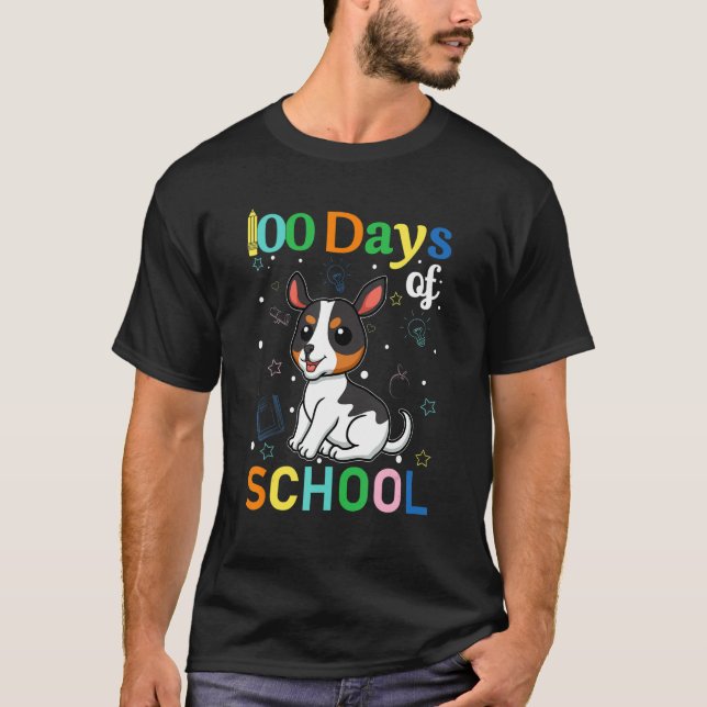 T-shirt Rat Terrier Dog Lovers Teacher Student 100th Day o (Devant)