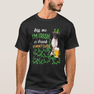 T-shirt Rat Terrier Kiss Me Je suis Irlandais Ou Irlandais