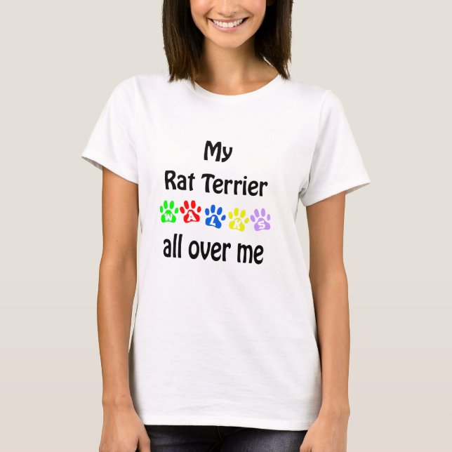 T-shirt Rat Terrier Walks Design (Devant)