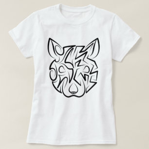 T-shirt Rat tribal noir et blanc