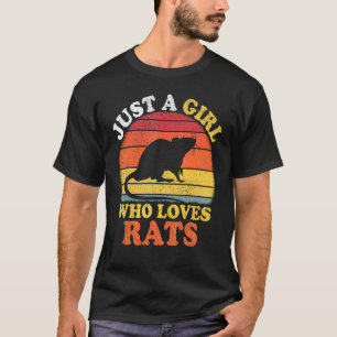 T-shirt Rat Vintage Juste Une Fille Qui Aime Les Rats