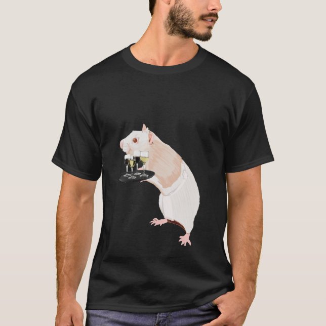 T-shirt Rat Waiter surréaliste (Devant)