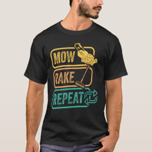 T-shirt Râteau de mow Jardin de jardinage de pelouse de sc