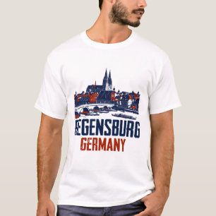 T-shirt Ratisbonne Bavière Toits le long du Danube