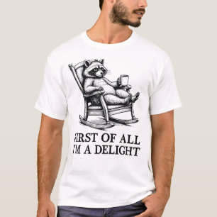 T-shirt Raton laveur amateur d'animaux ravissants avant to