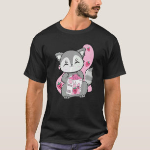 T-shirt Raton laveur boit du bubble tea et du boba à la fr