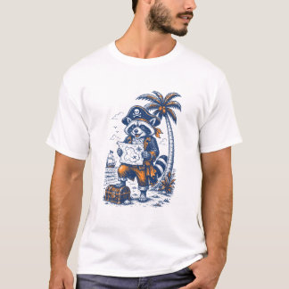 T-shirt Raton laveur chasseur de trésors