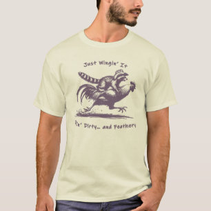 T-shirt Raton laveur chevauchant un coq – Cowboy de rodéo