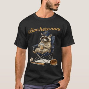 T-shirt Raton laveur cool terrain de baseball de champ de