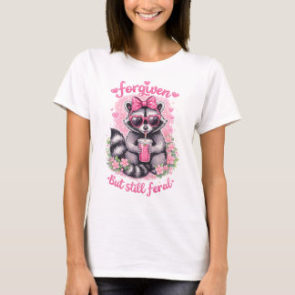 T-shirt Raton laveur coquette drôle pardonné toujours sauv