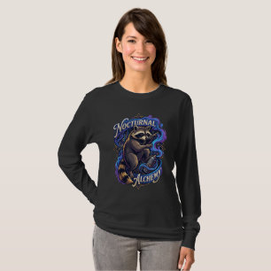 T-shirt Raton laveur d'Alchimie Nocturne à manches longues