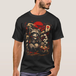 T-shirt Raton laveur de joueur japonais drôle d'anime et g