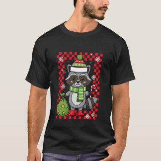 T-shirt Raton laveur de Noël Vacances de Noël Raton laveur