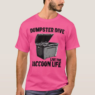 T-shirt Raton laveur de nourriture dans les bennes de récu