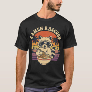 T-shirt Raton laveur de ramen cool - Nouilles de coucher d