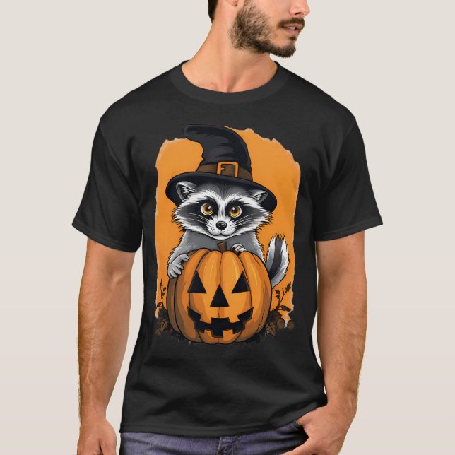T-shirt Raton laveur d'Halloween (Devant)