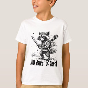 T-shirt Raton laveur drôle 100 jours de chaos à l'école sa
