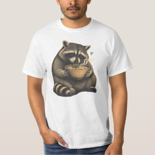 T-shirt Raton laveur drôle buvant de la soupe chaude