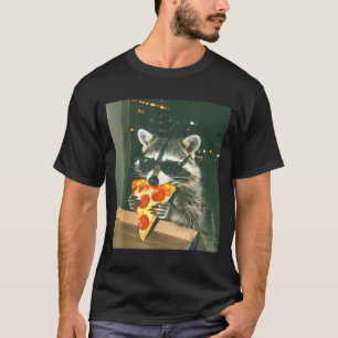 T-shirt Raton laveur drôle mangeant Zza Animal Meme Hommes