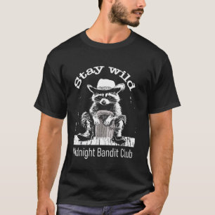 T-shirt Raton laveur drôle Séjour-Sauvage Minuit Bandits C