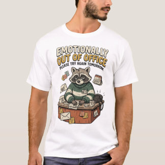 T-shirt Raton laveur émotivement absent du bureau