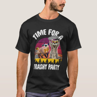 T-shirt Raton laveur et opossum, c'est l'heure d'une fête